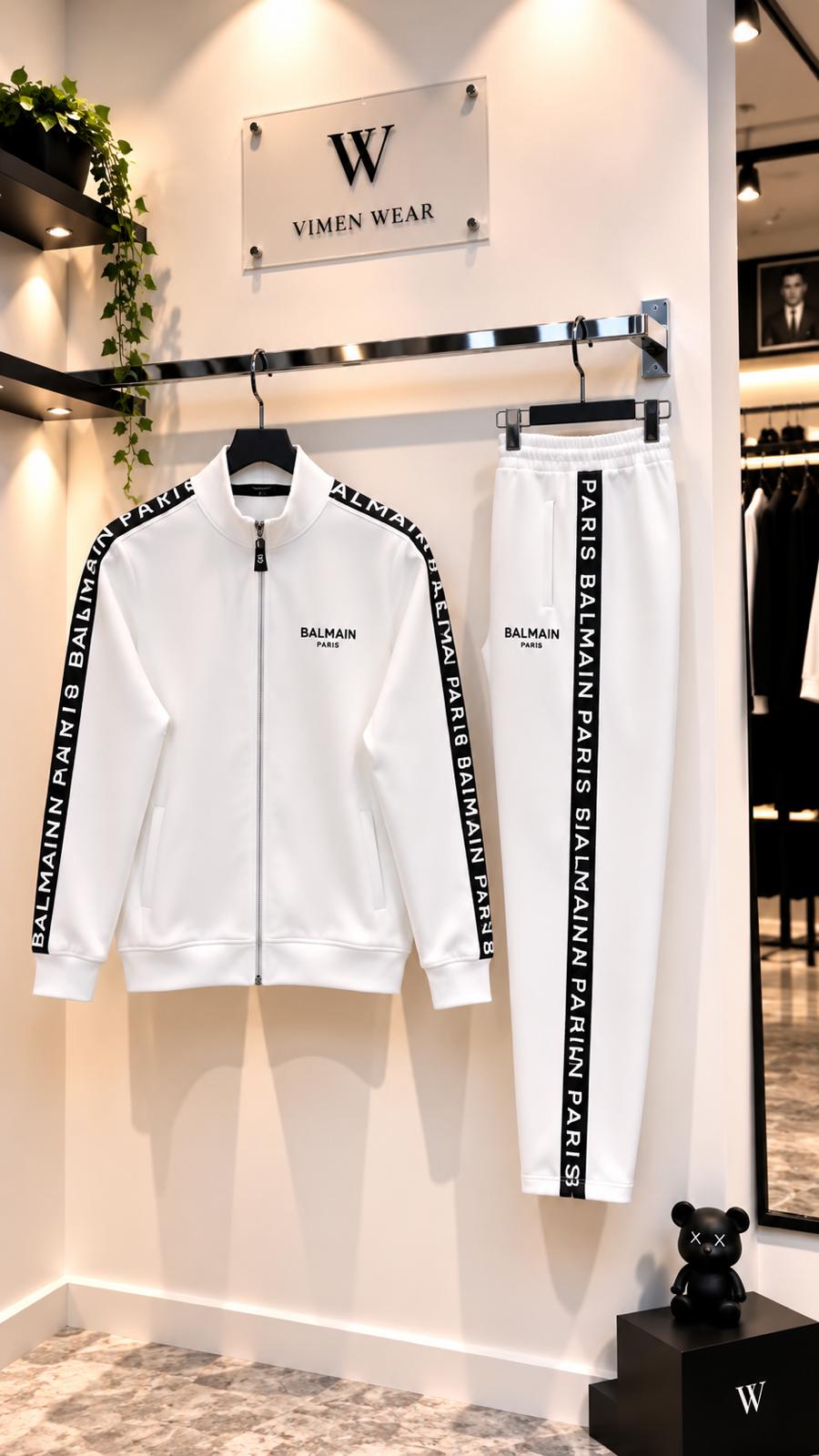Balmain Paris Beyaz İthal Eşofman Takımı