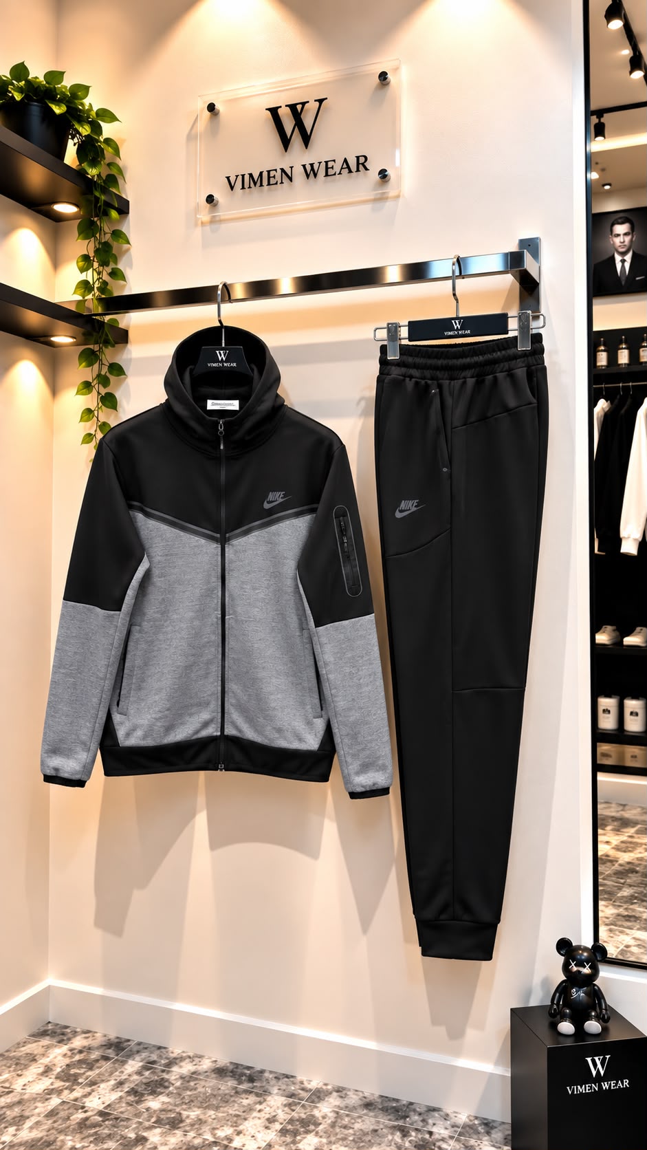 Nike Siyah Gri İthal Eşofman Takımı