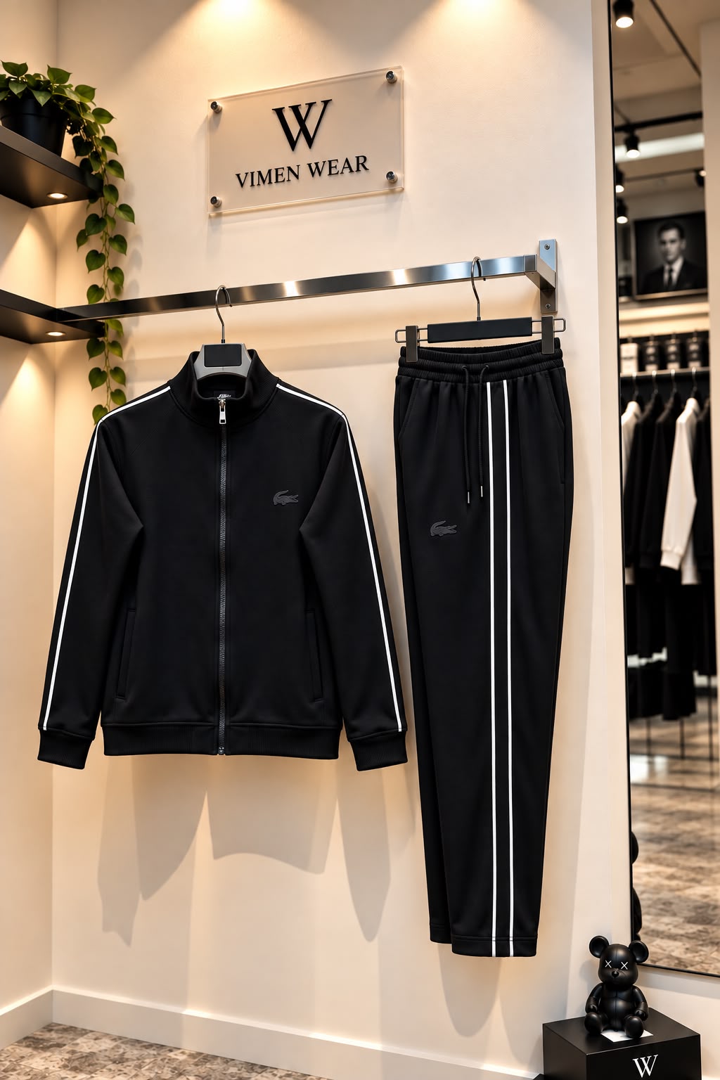 Lacoste Siyah Yeşil Eşofman Takım