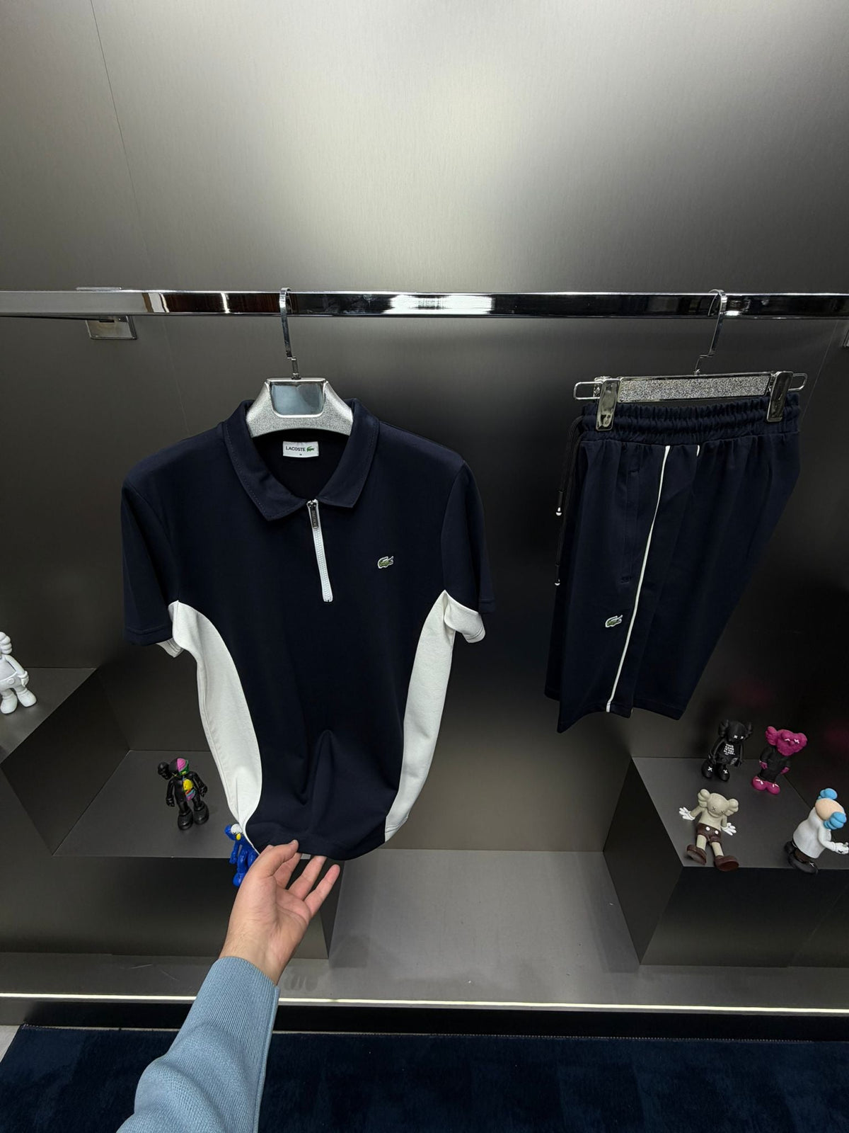 Lacoste Lacivert İthal Şortlu Eşofman Takımı