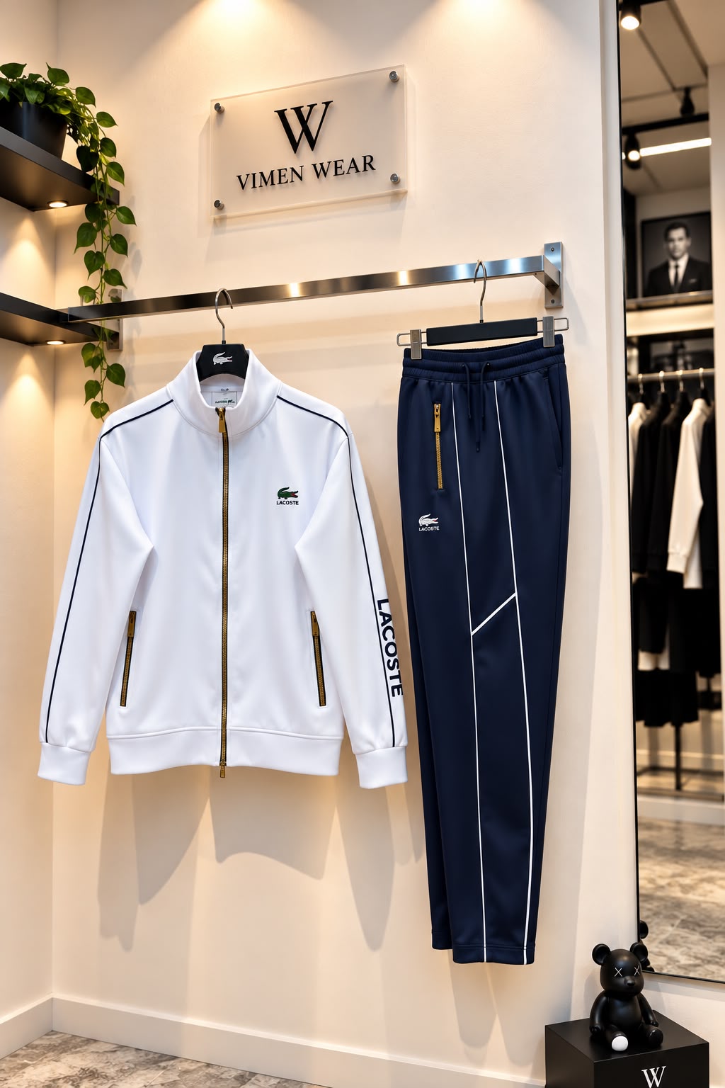 Lacoste Beyaz Yeşil İthal Eşofman Takım
