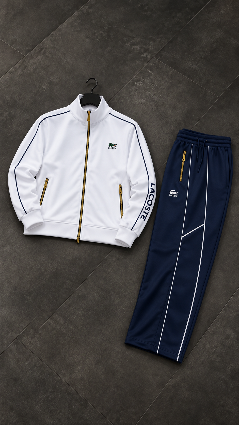 Lacoste Beyaz Lacivert Eşofman Takım