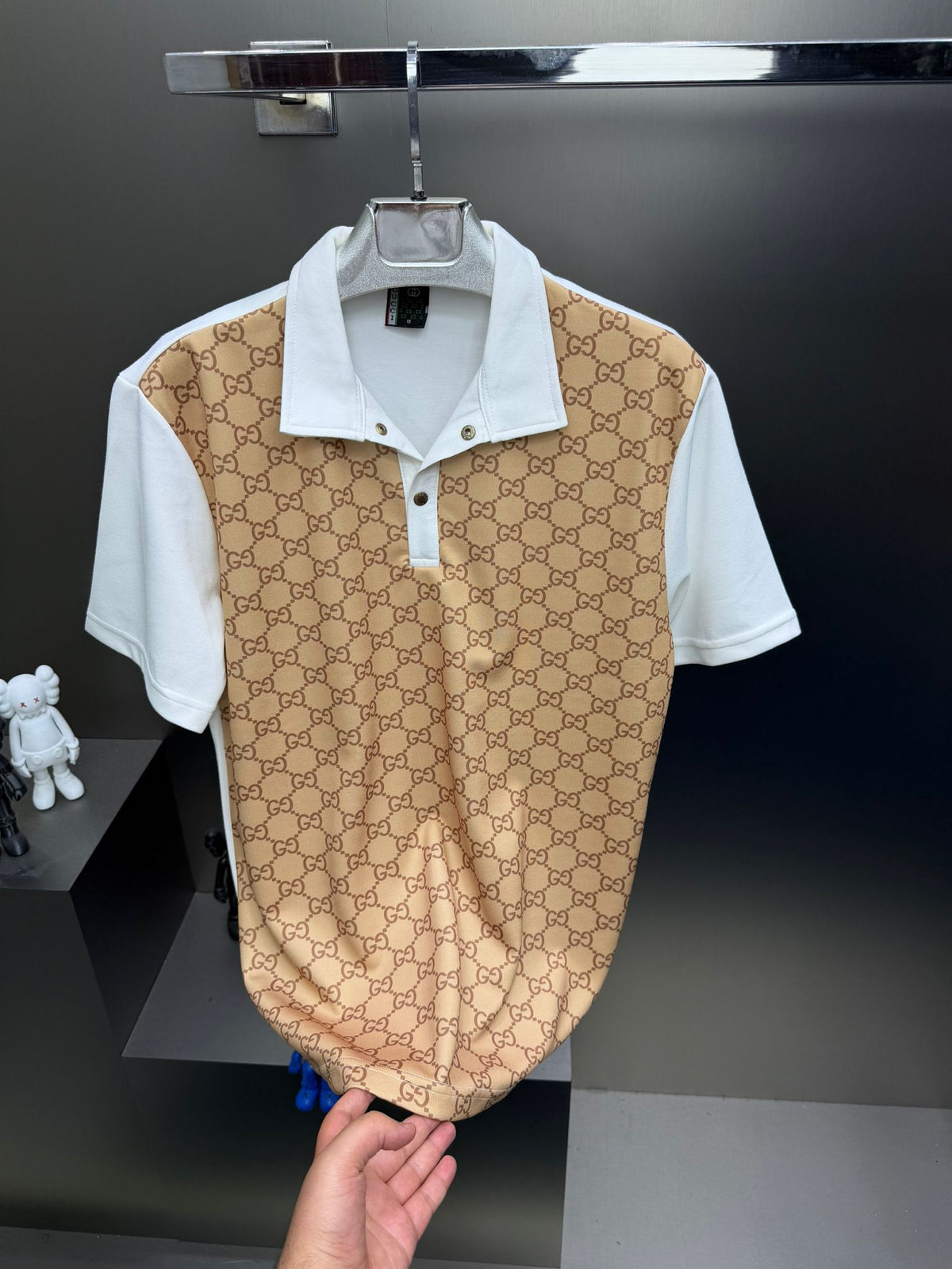 Gucci Beyaz Kahve İthal Şortlu Eşofman Takımı