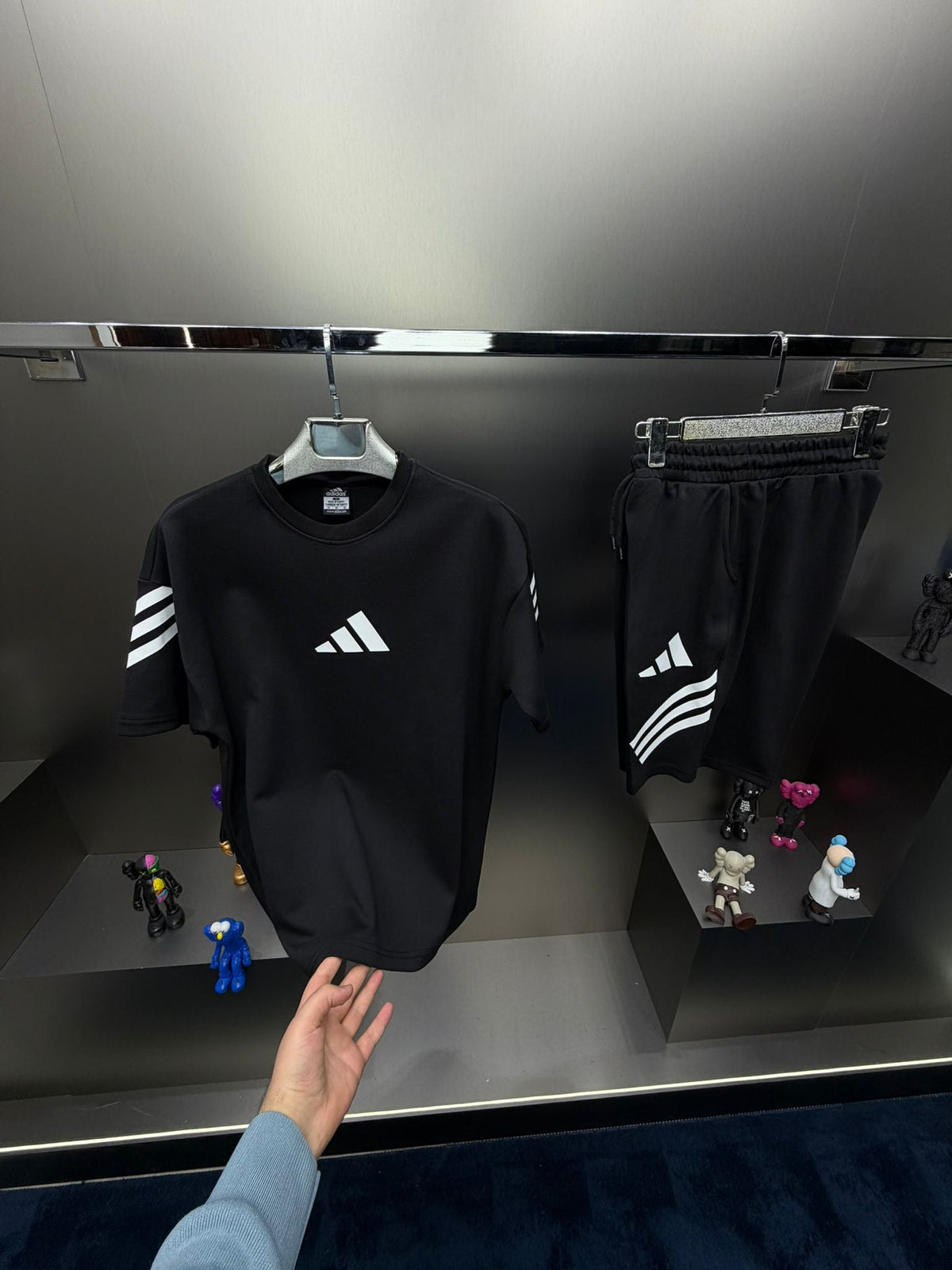 Adidas ZN Siyah İthal Şortlu Eşofman Takımı