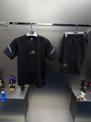Adidas Siyah İthal Şortlu Eşofman Takımı