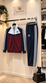 Adidas Bordo Lacivert İthal Eşofman Takım