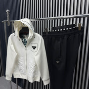 Prada Kapşonlu Beyaz Eşofman Takım